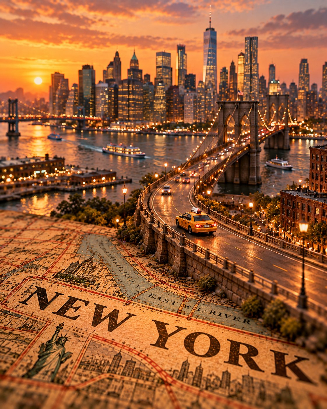 GPT Image 2.5 prompt for a miniature tilt-shift travel poster (image 4 of 4)