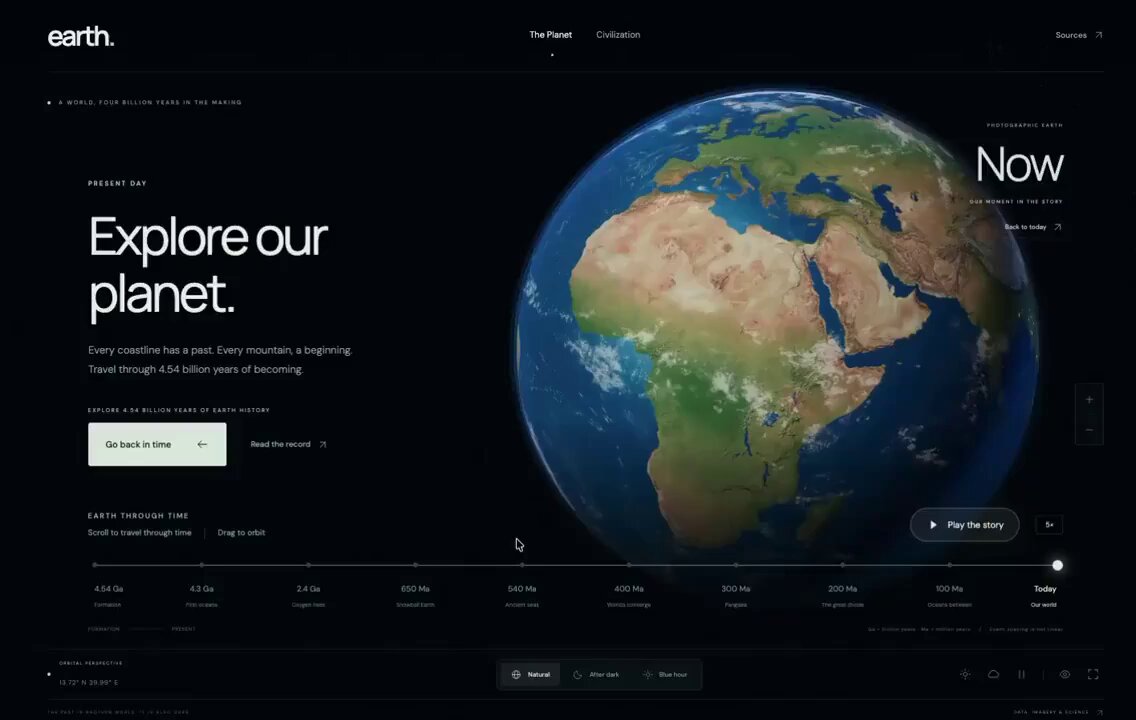 One prompt, 30 minutes: Astra builds a 3D Earth timeline