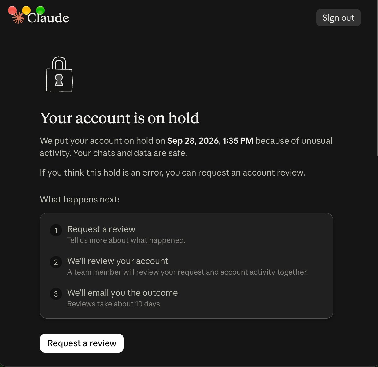 Claude's account bans are getting hard to bear, user says