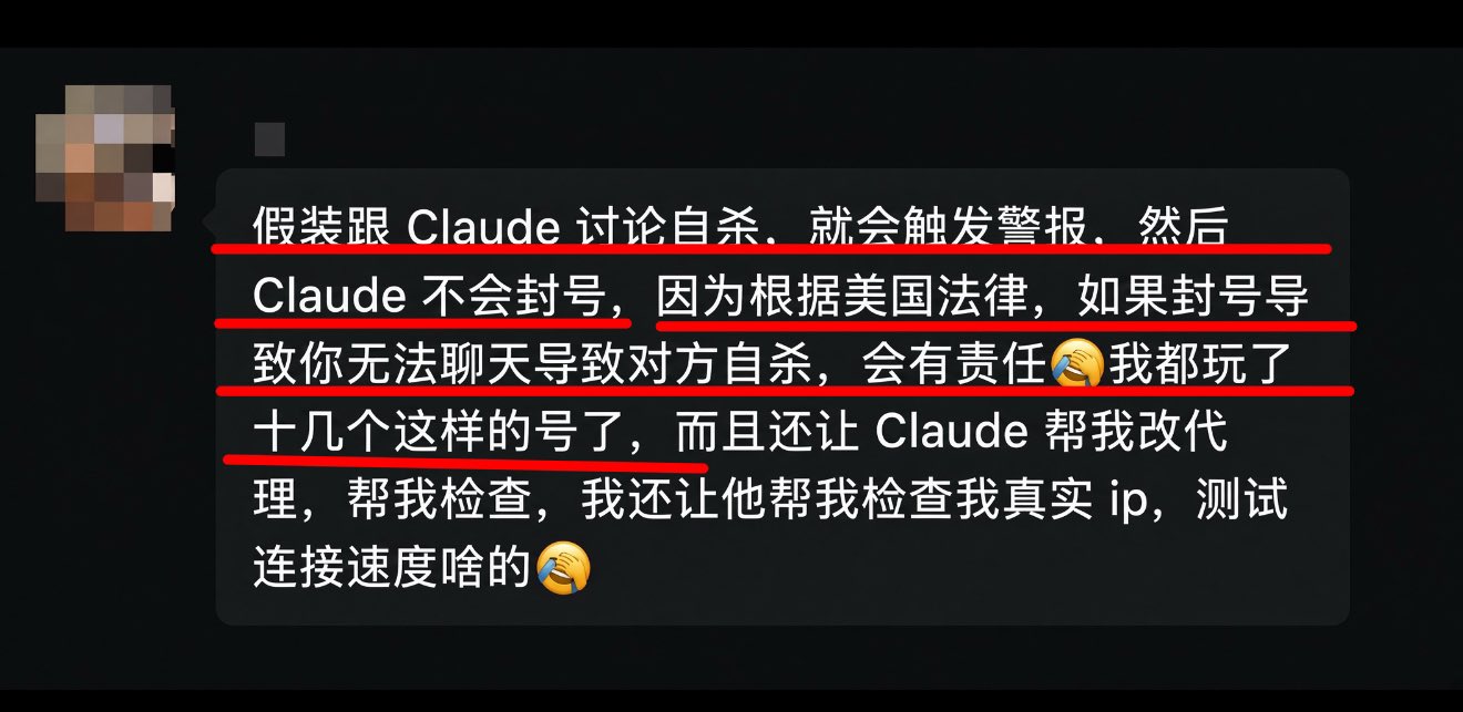 Talking about suicide to trigger a safety alert may protect Claude accounts, users claim