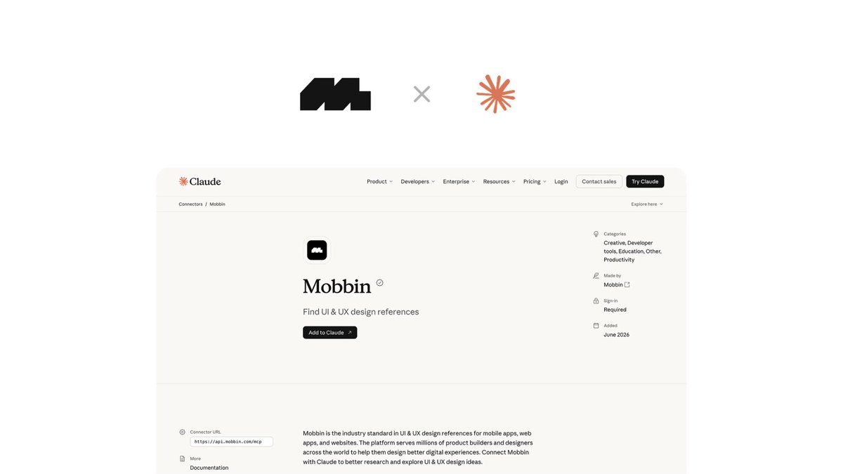 Mobbin 成为 Grok Bot 等 AI 工具的官方连接器