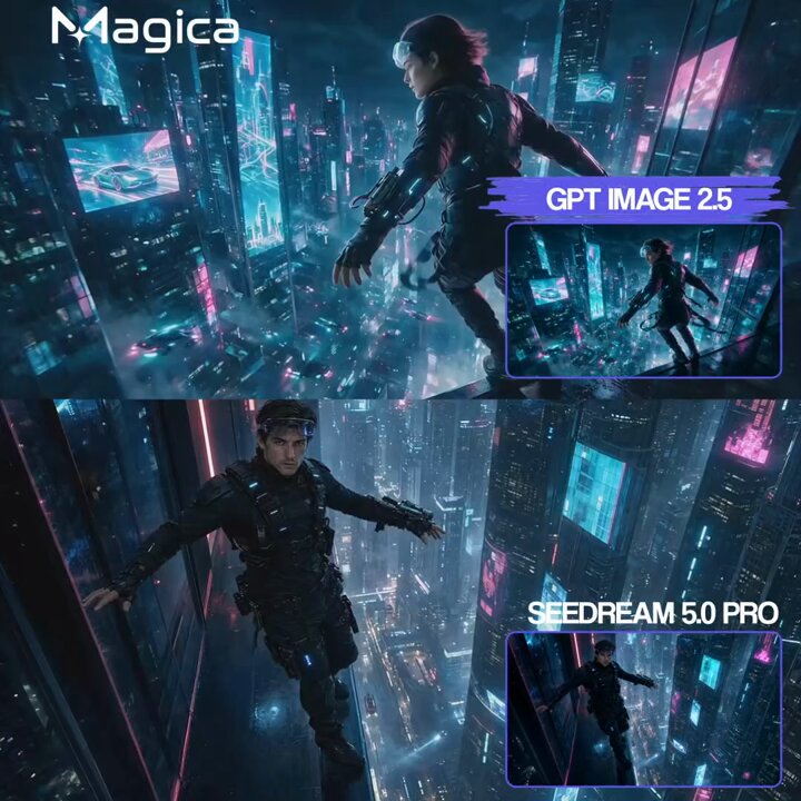 GPT Image 2.5 vs Seedream 5.0 Pro on the same prompt