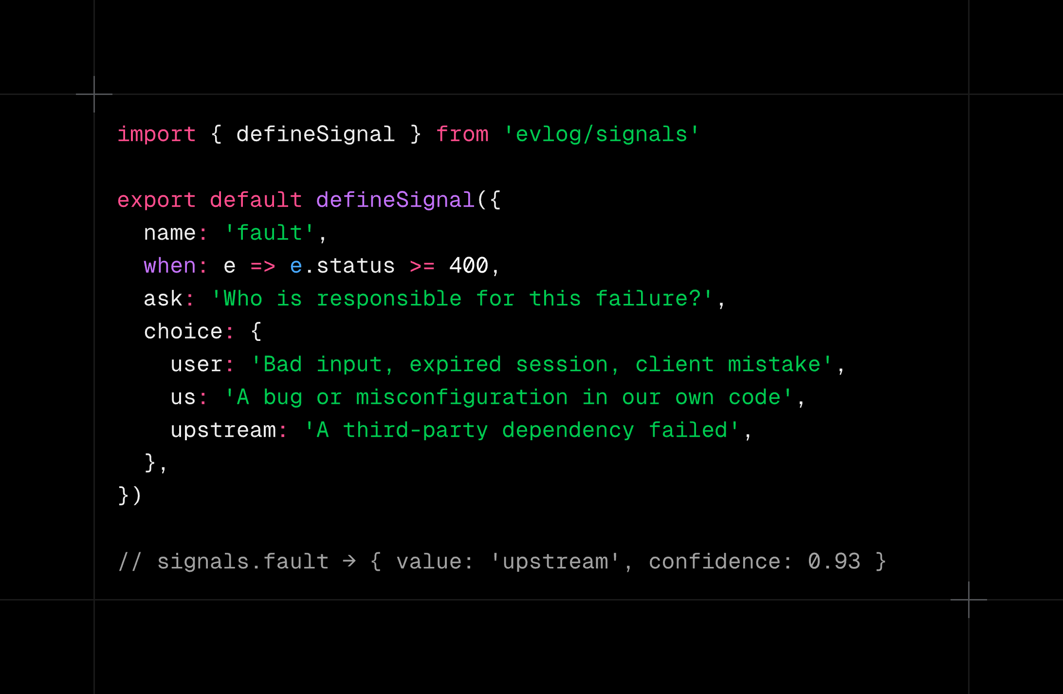 evlog uses Jev to add typed judgment columns to log events