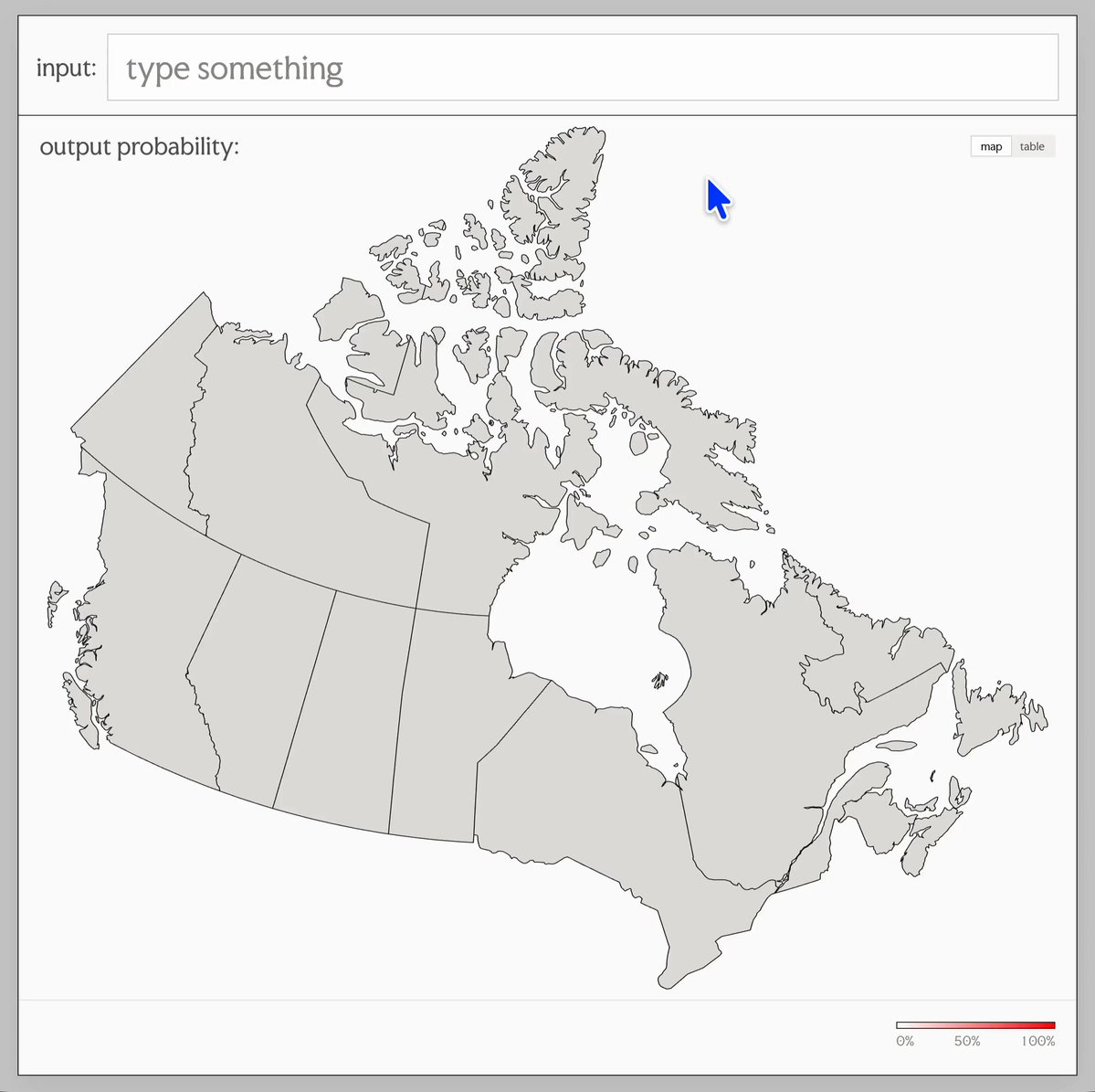 Jev predicts which areas of Canada match a given word