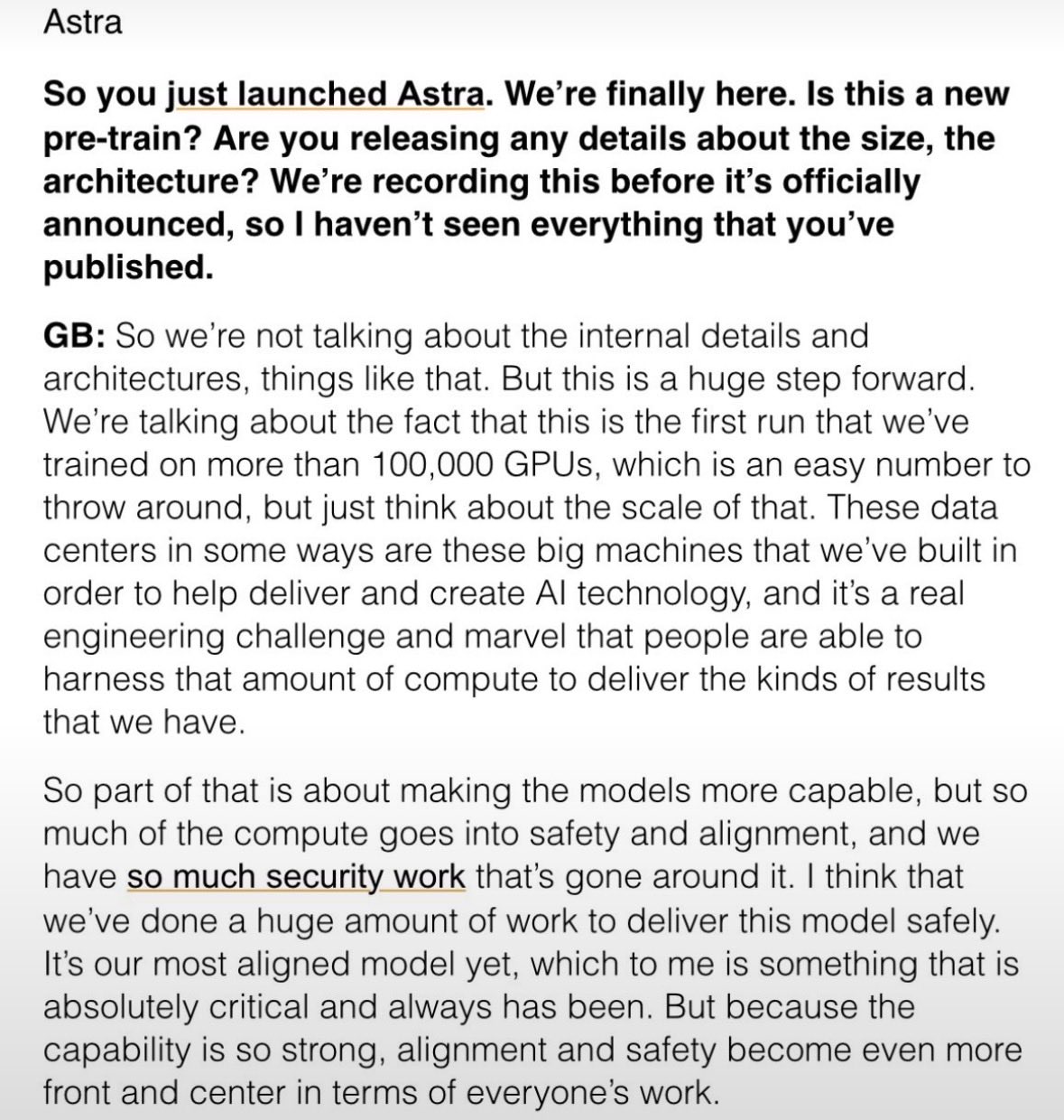 GPT-6 Astra training compute scale revealed