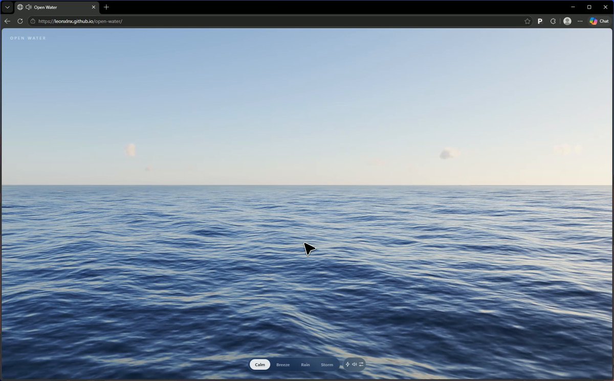 Realistic ocean water demo generated with Opus 5.5