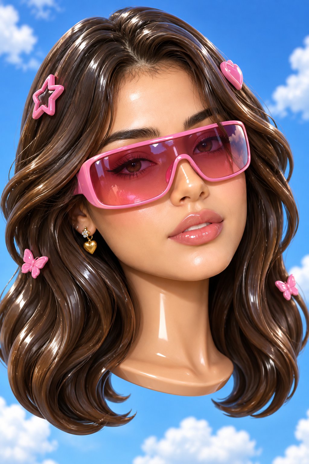 GPT Image 2.5 prompt for a glossy 3D designer-toy avatar (image 2 of 2)