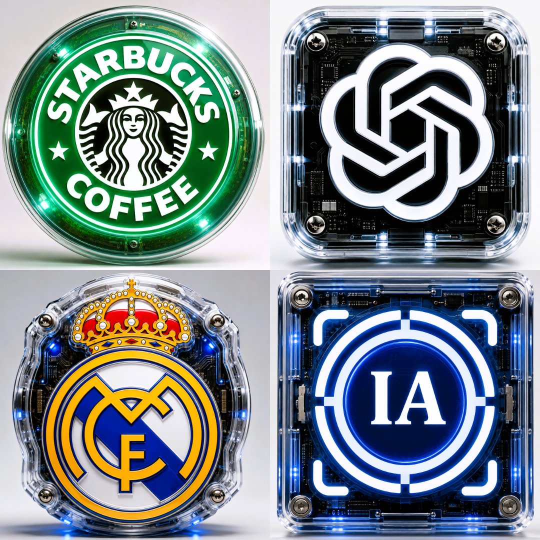 GPT Images 2.5 turns a brand logo into a futuristic collectible (image 1 of 2)