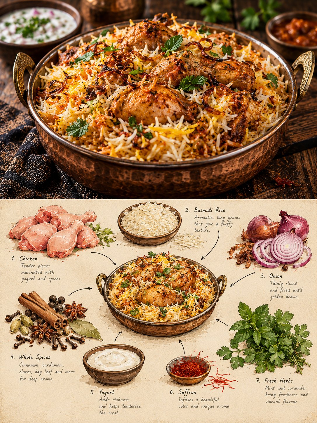GPT Image 2.5 food editorial poster prompt pairs photo with sketchbook (image 4 of 4)