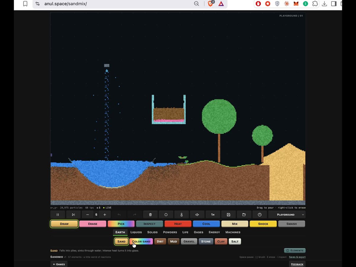 Physics sandbox game built with Opus 5.5