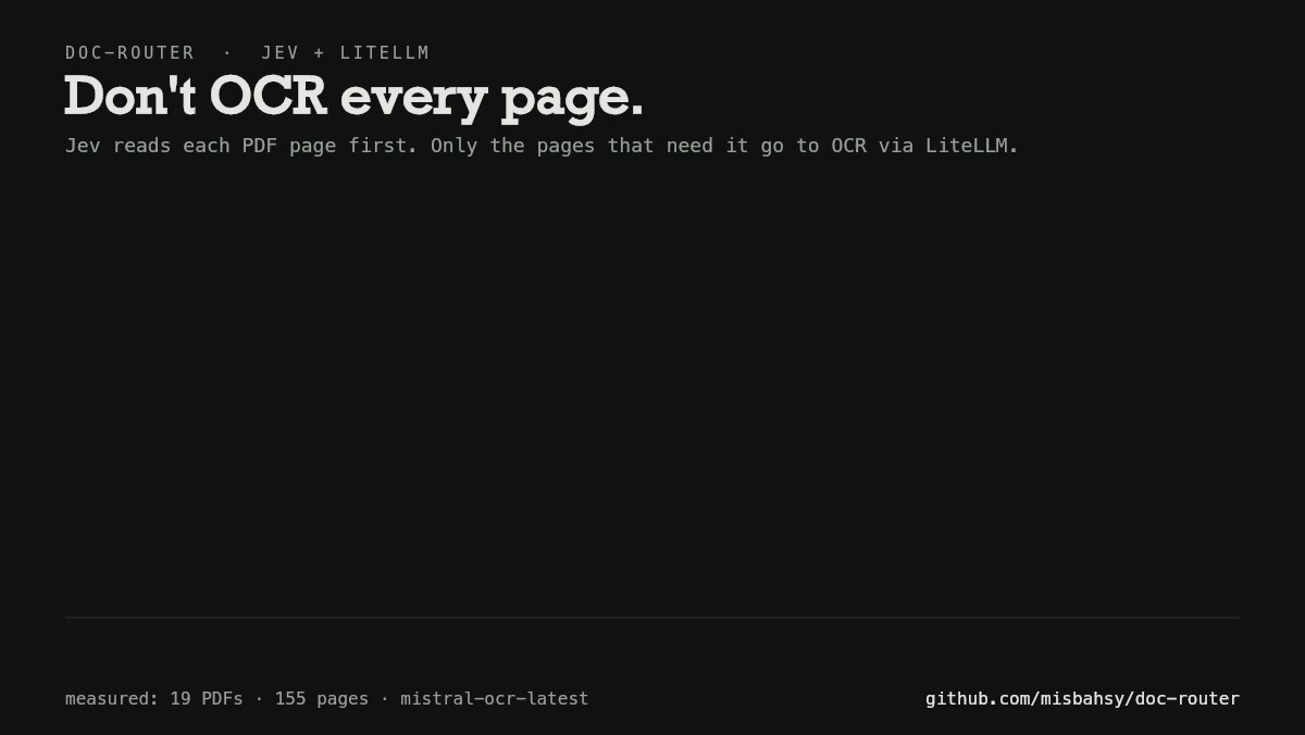 Jev-powered router decides which PDF pages need OCR