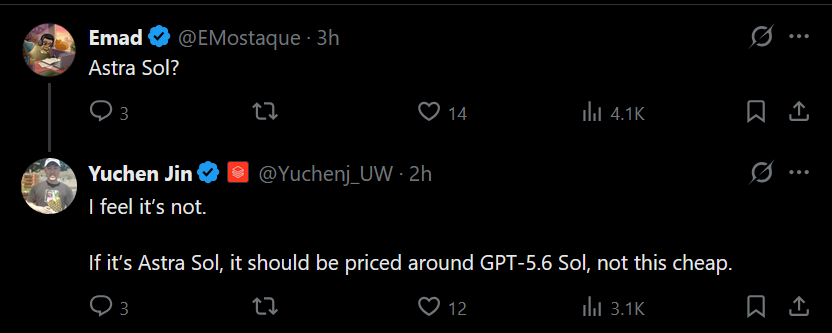 澄清：Astra 是 GPT-6 的一个档位而非 GPT-6 本身