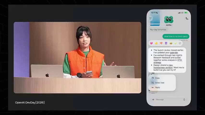 OpenAI 产品经理演示 Dots 用 Codex 建 App 并跑模拟器