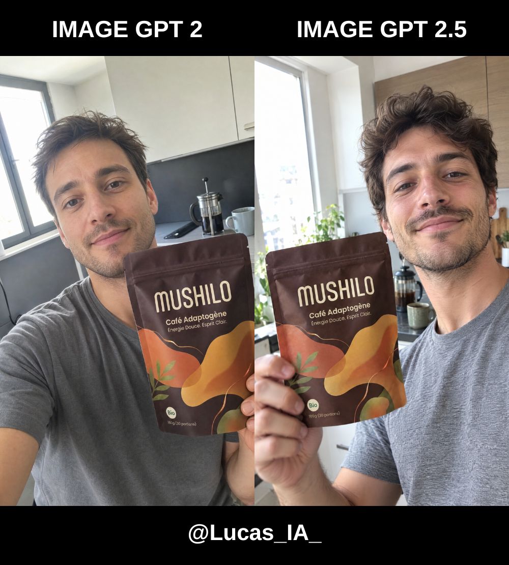 Same prompts run through ChatGPT Images 2 vs 2.5, compared