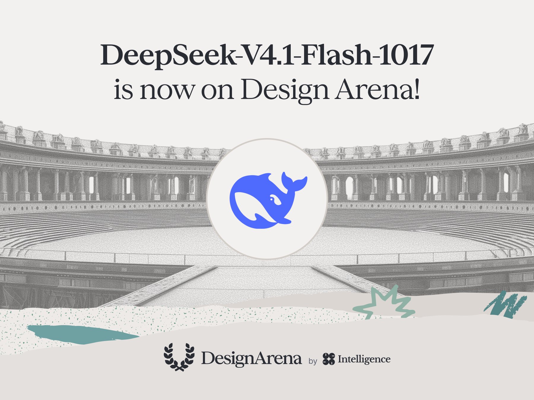 Design Arena 上线 DeepSeek V4.1 Flash：主打端到端项目开发