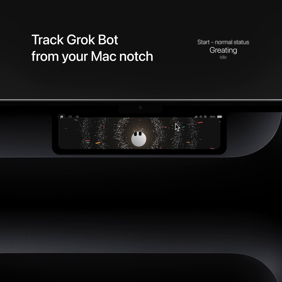 把 Grok Bot 塞进 Mac 刘海的可玩 Demo