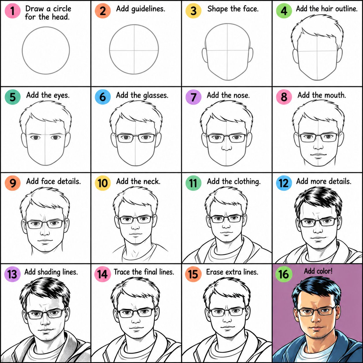 Turn a profile photo into a step-by-step drawing guide with ChatGPT Images 2.5
