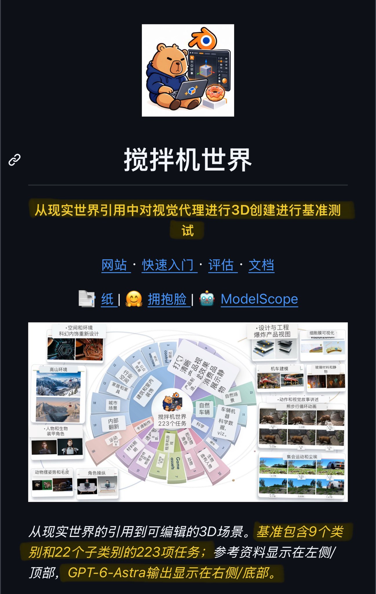 Qwen 开源 BlenderWorld：GPT-6 Astra 综合 79.9 分但仅 42.2% 任务全通过