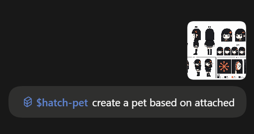 ChatGPT Images 2.5 pixel animation: official hatch-pet command works best (image 2 of 2)