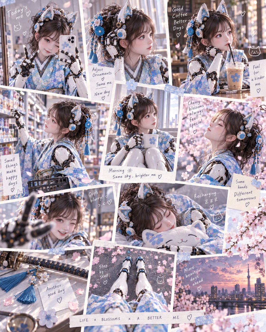Japanese user tries tane's prompt in GPT-Image 2.5 and gets cute, not comical, everyday scenes (image 1 of 2)
