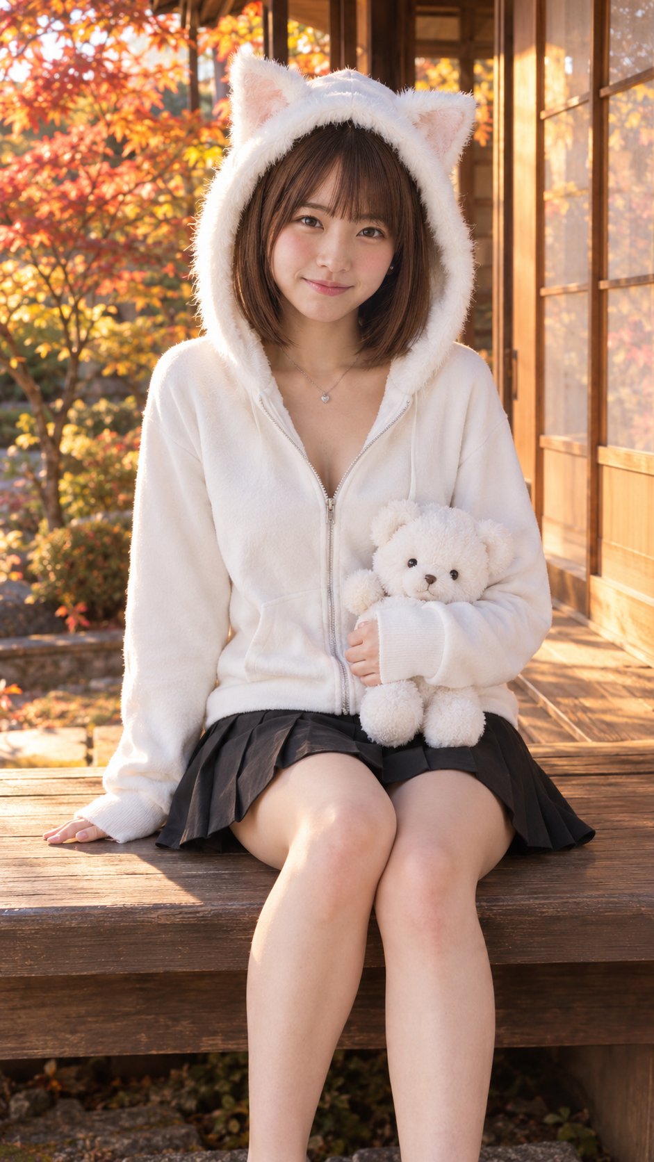 Same prompt across four image models: teddy bear porch shot (image 4 of 4)