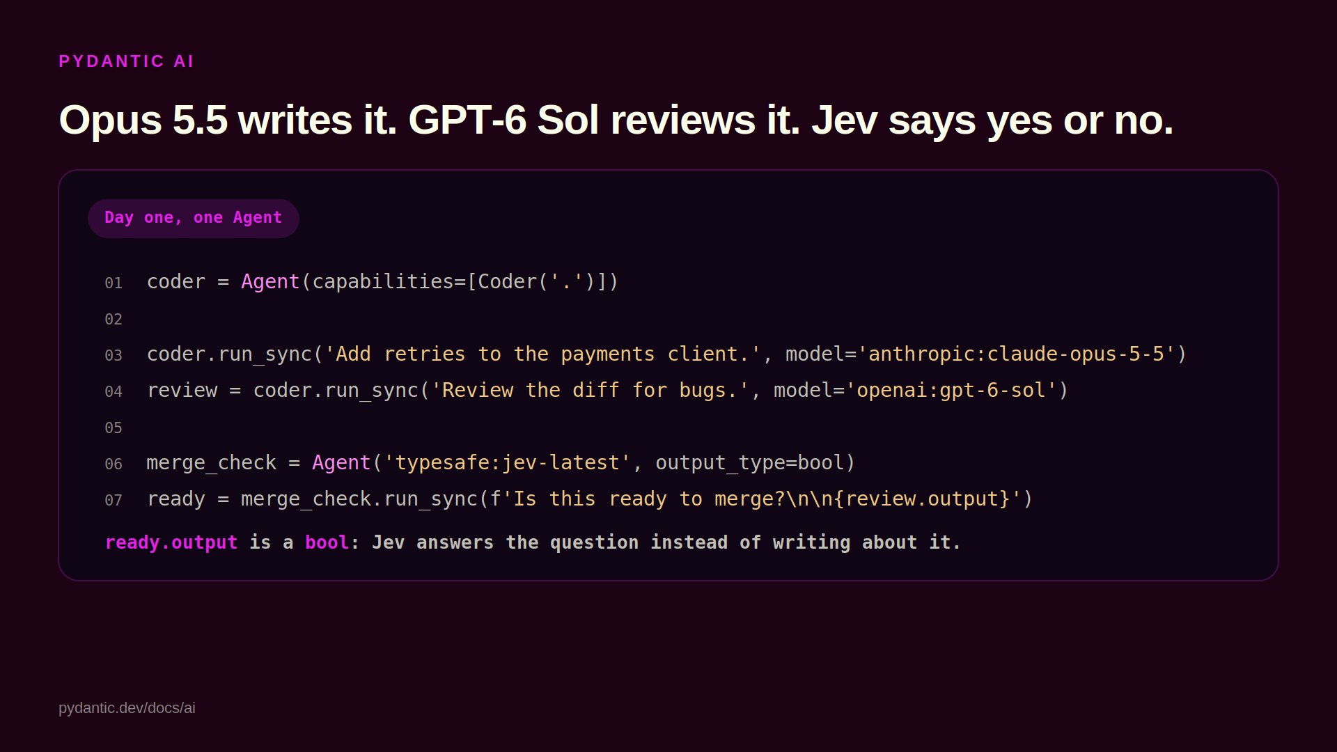Pydantic AI v2.48.0 adds day-one support for GPT-6 Sol