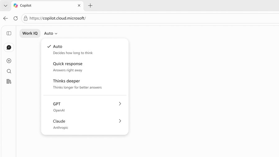 Microsoft Copilot blog page appears to mention Opus 5.5 and GPT-6 Sol