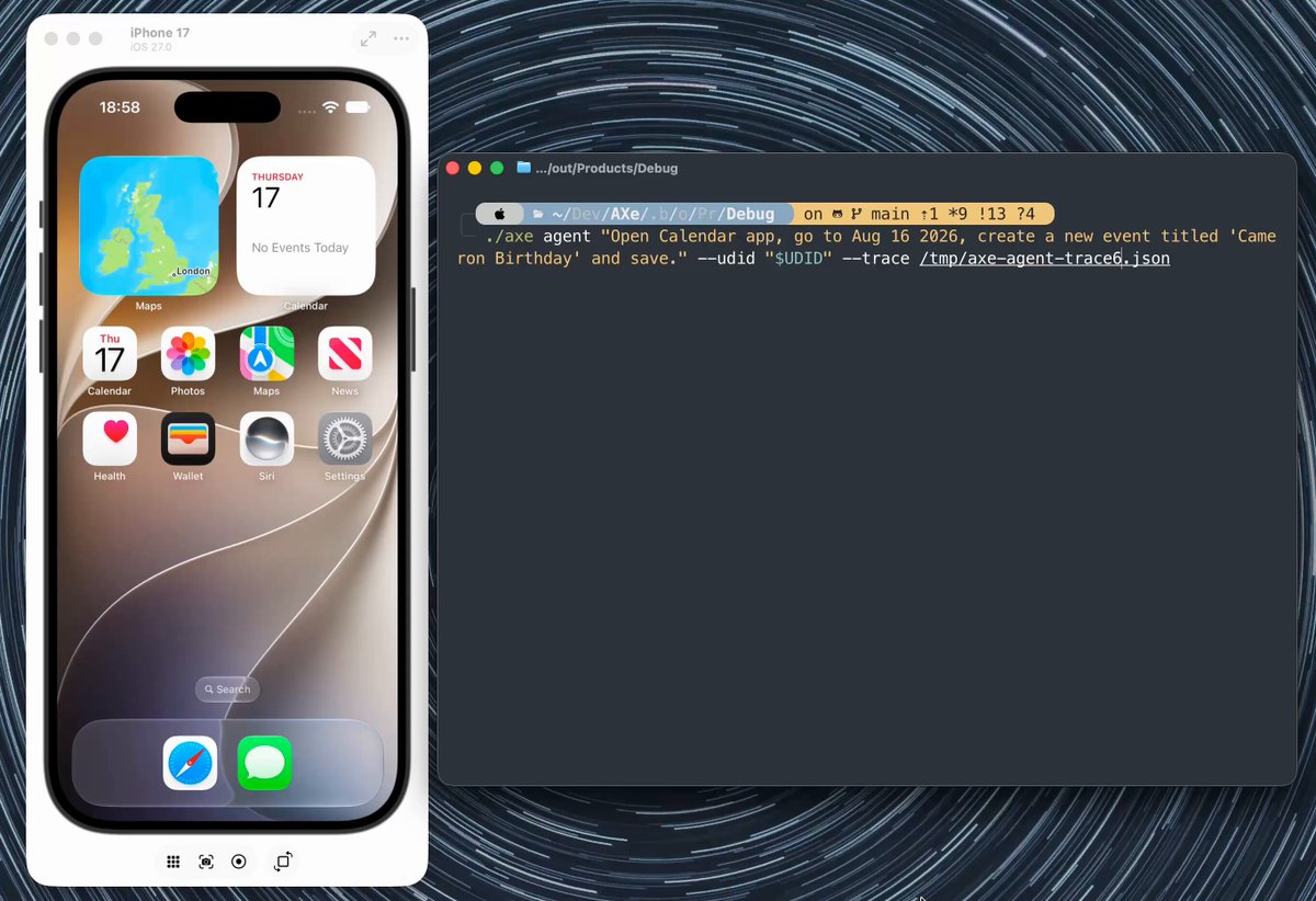 Jev + AXe 驱动 iOS 模拟器操作