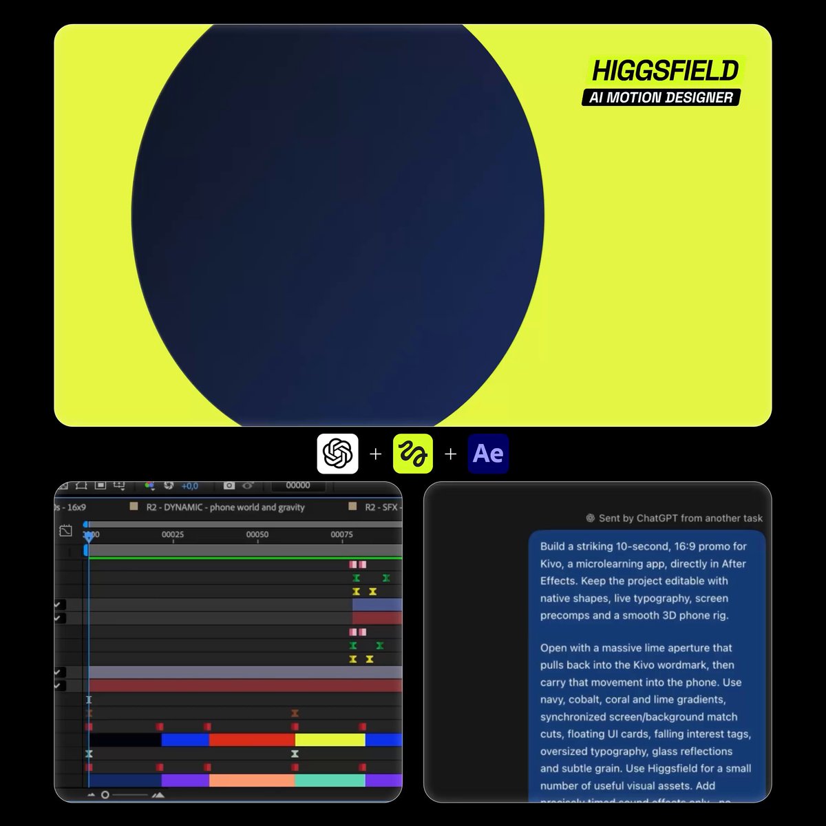 Higgsfield's ChatGPT plugin handles launch video production