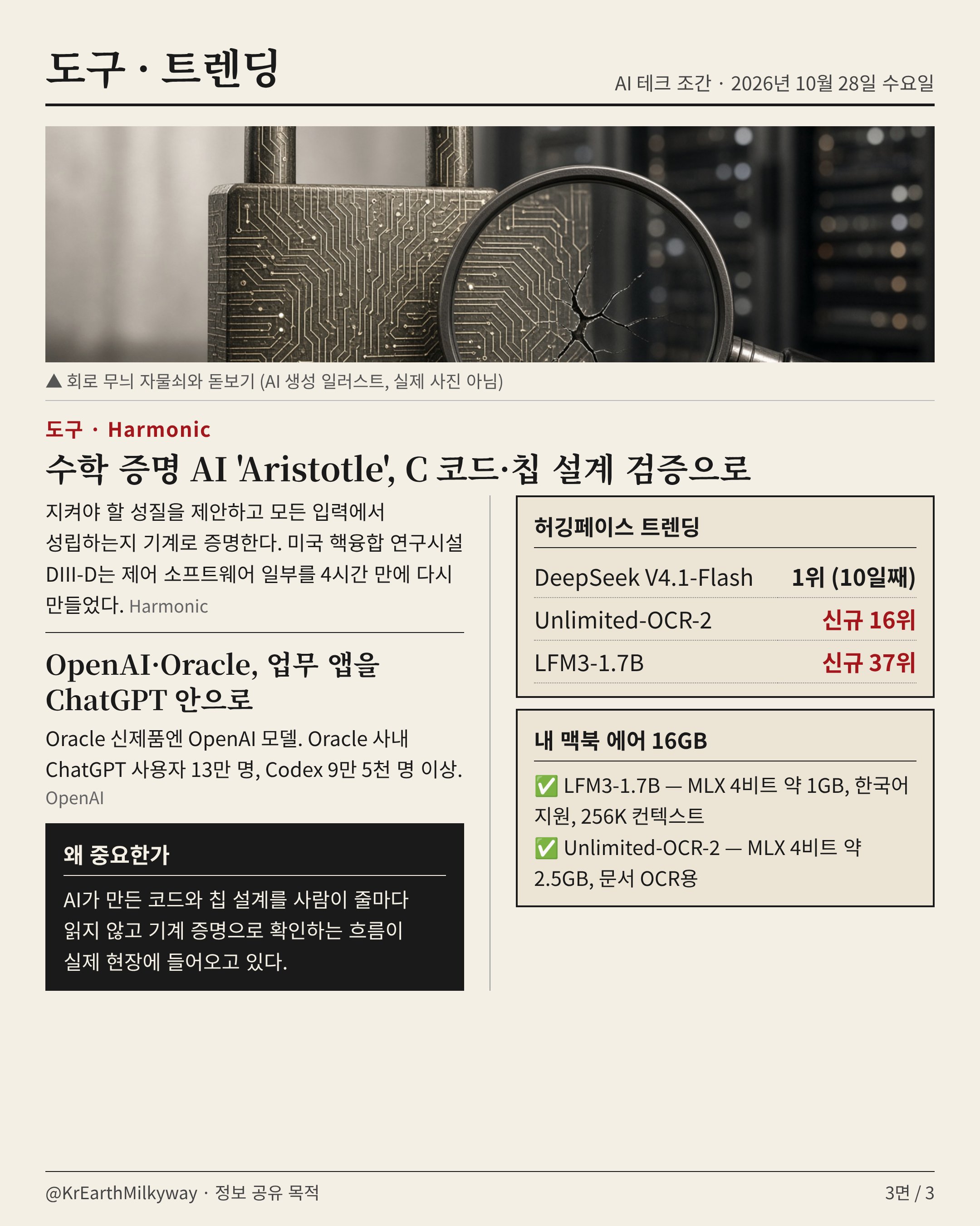 韩语 AI 简报:Fangcun 测 V4.1 Flash 关闭装置抵抗率 39%(第 3 张,共 3 张)
