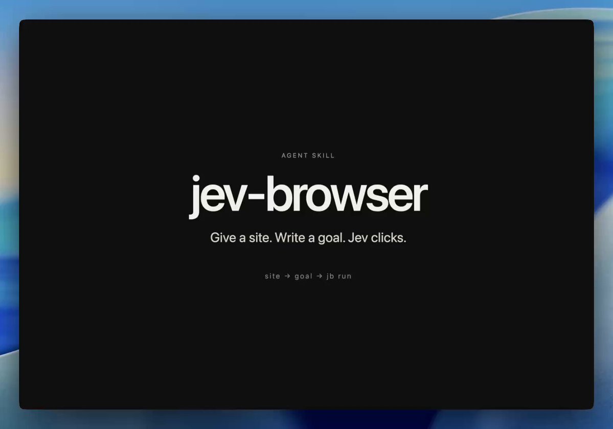 jev-browser: a general browser skill for agents built on Jev
