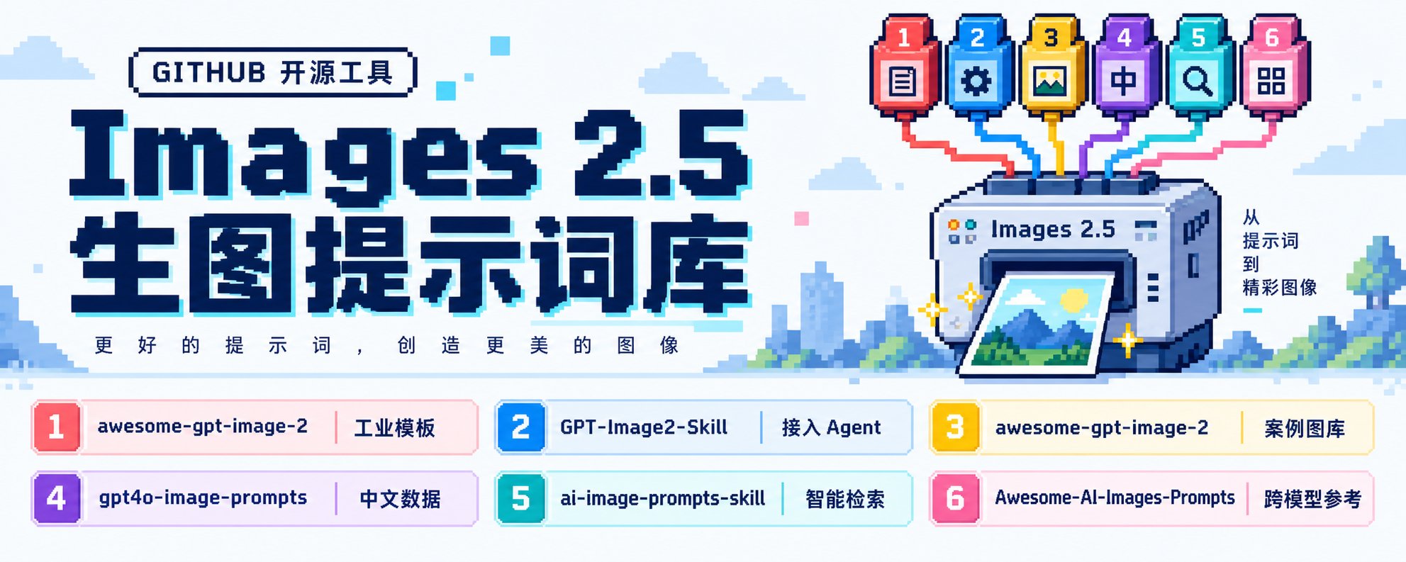 六个 GPT Image 2.5 提示词仓库合集