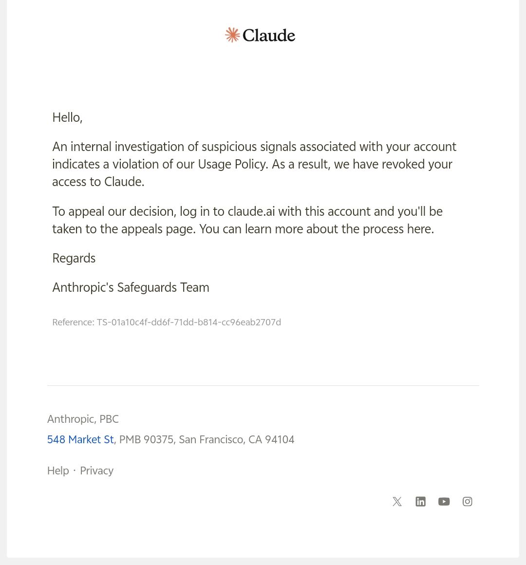 Satire: one wrong step in the Claude worship ritual and you're banned
