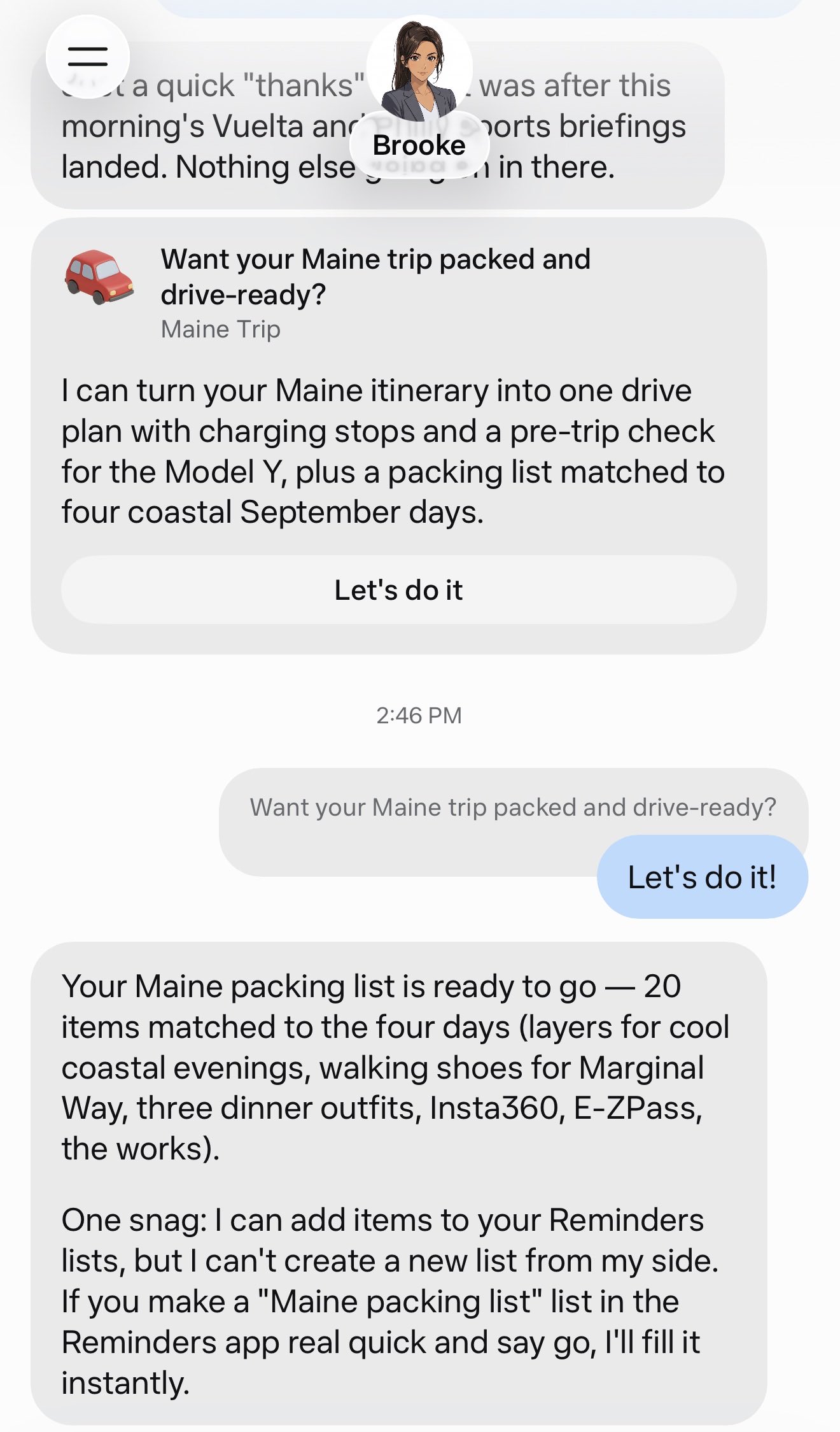 Meta Muse agent proactively asks users if it can run tasks, one user says