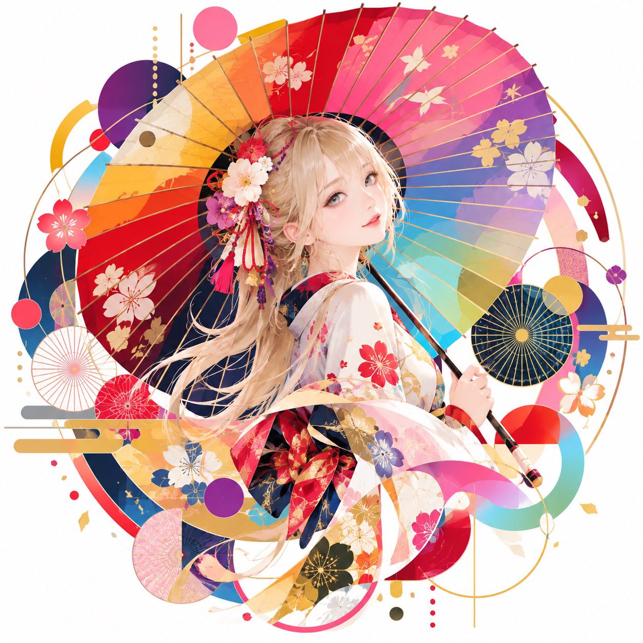 ChatGPT Images 2.5 生成的彩色设计数字艺术