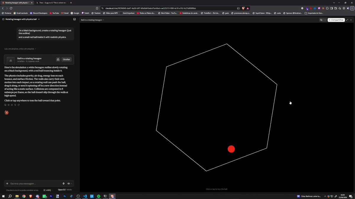 NemTudo shares a clip generated live with Opus 5.5