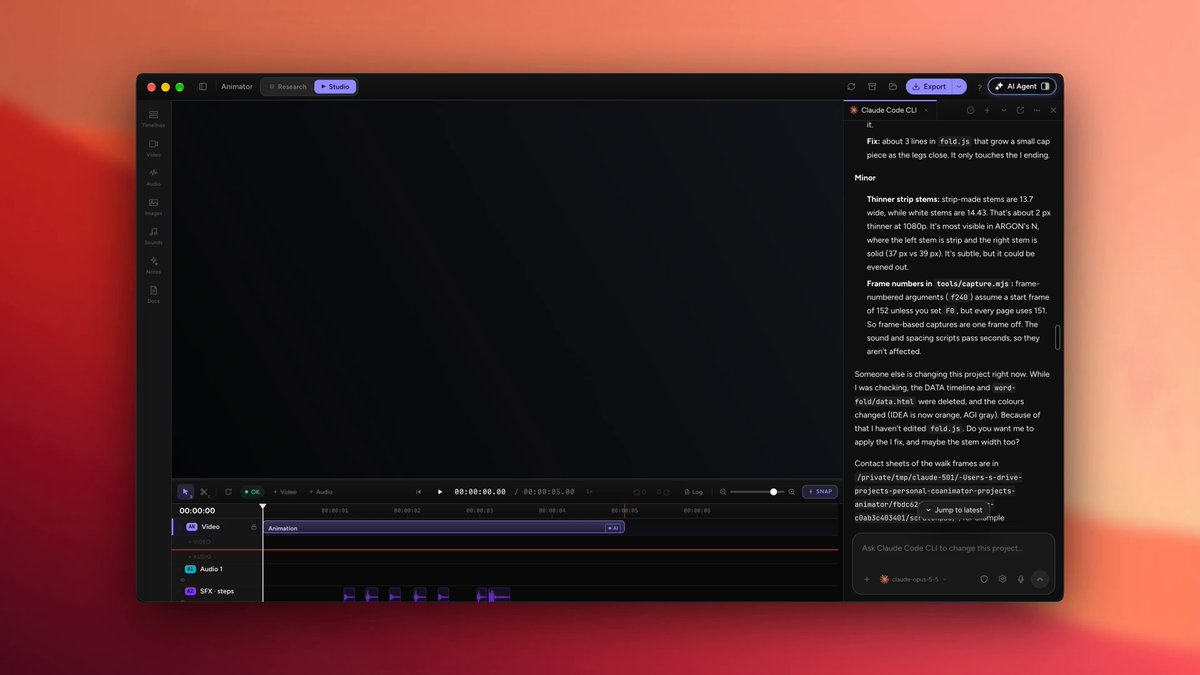 Opus 5.5 在 CoAnimator 做字体动画