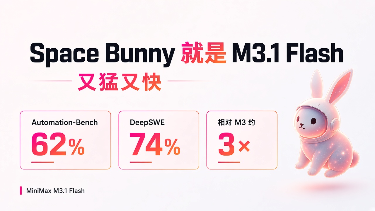 Space Bunny revealed as MiniMax M3.1 Flash, with official benchmarks