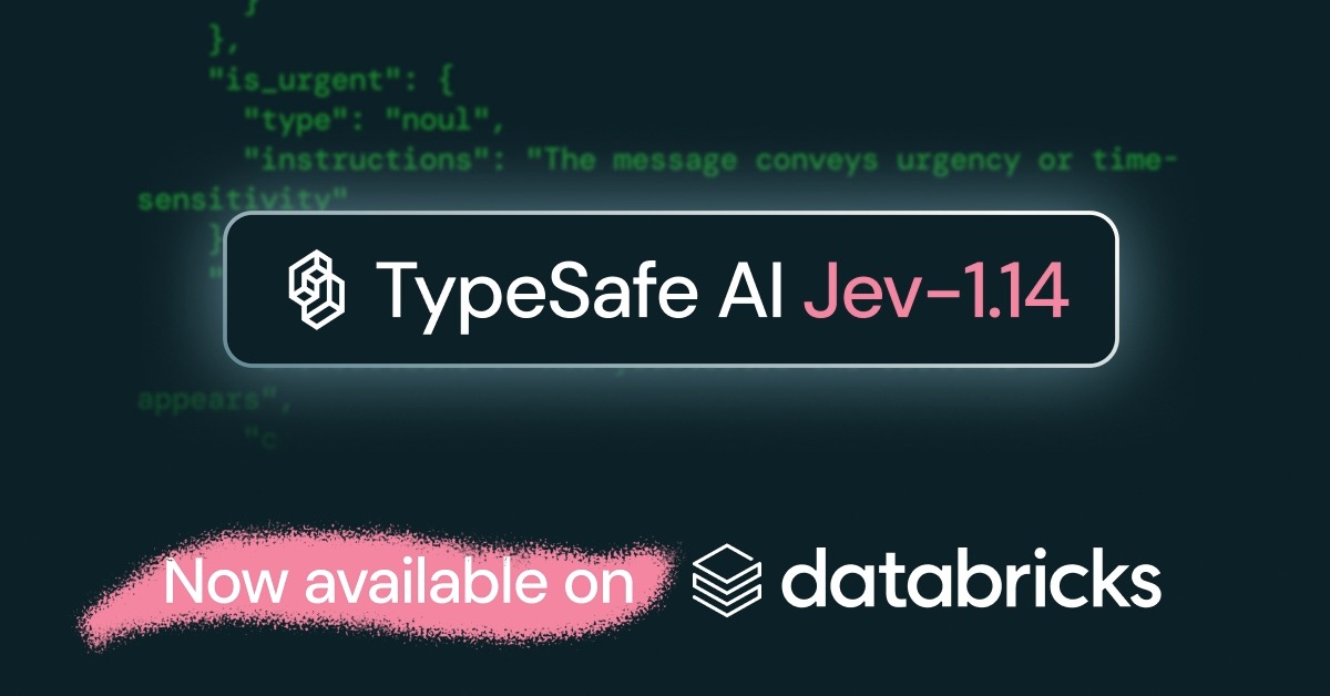 Databricks 上线 Jev-1.14，可直接分类与决策