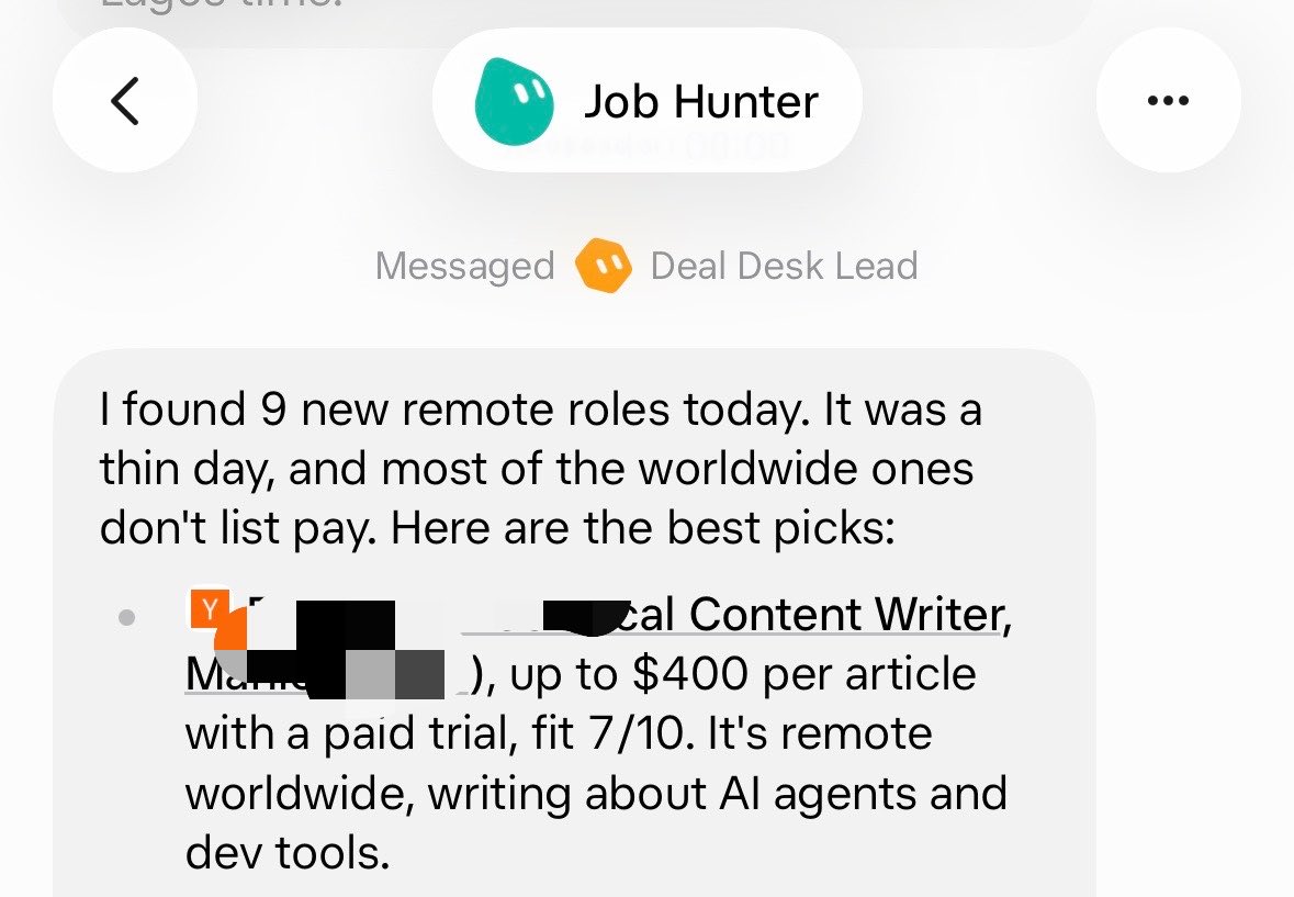A three-bot Grok team for finding paid gigs (image 1 of 3)