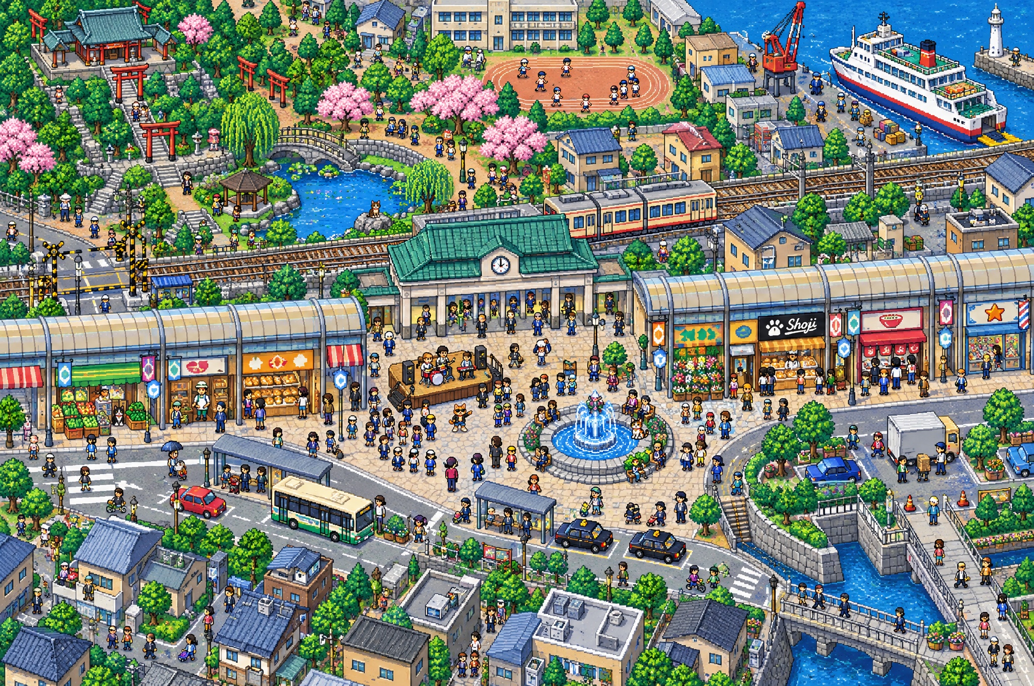 GPT Image 2.5 生成 16 位像素风找猫图