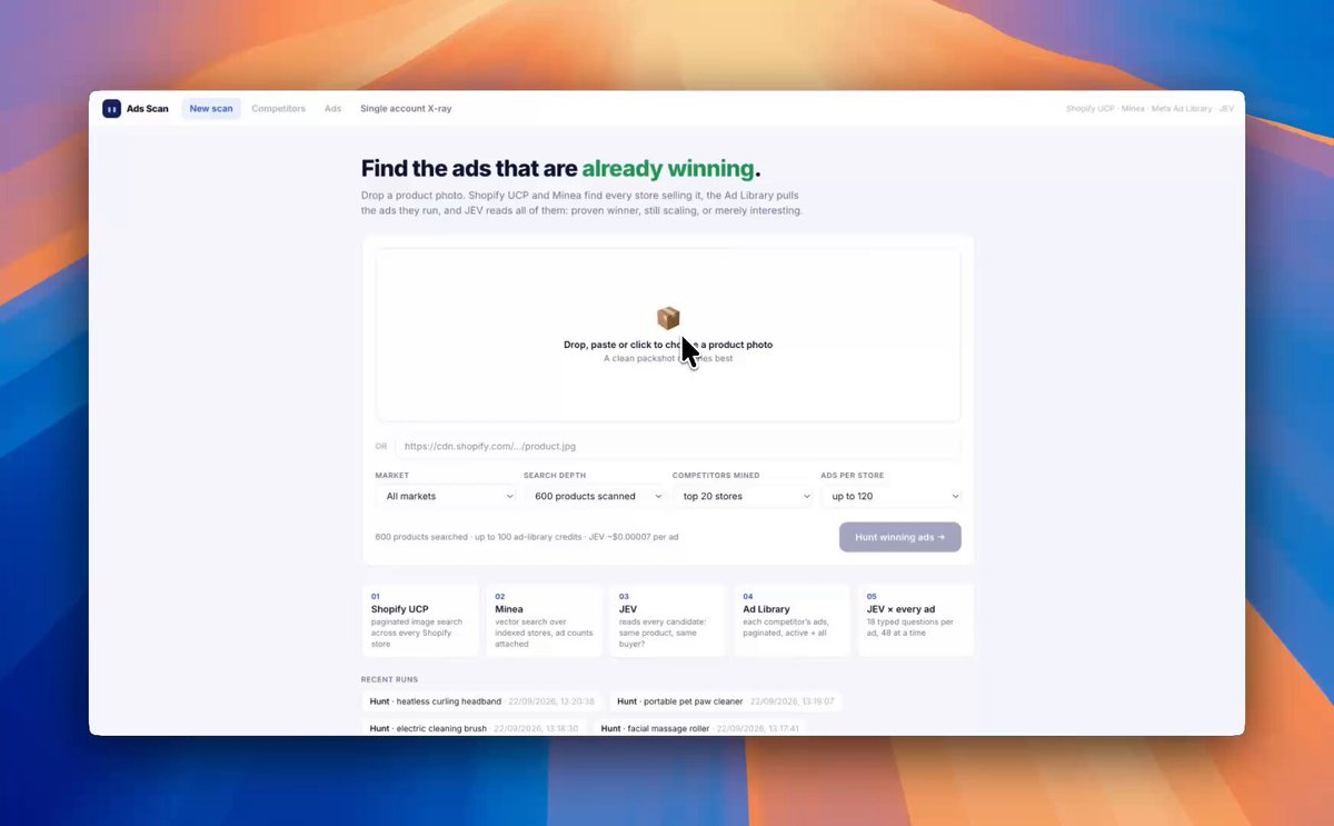 用 Jev + Shopify + Meta 广告库做选品调研