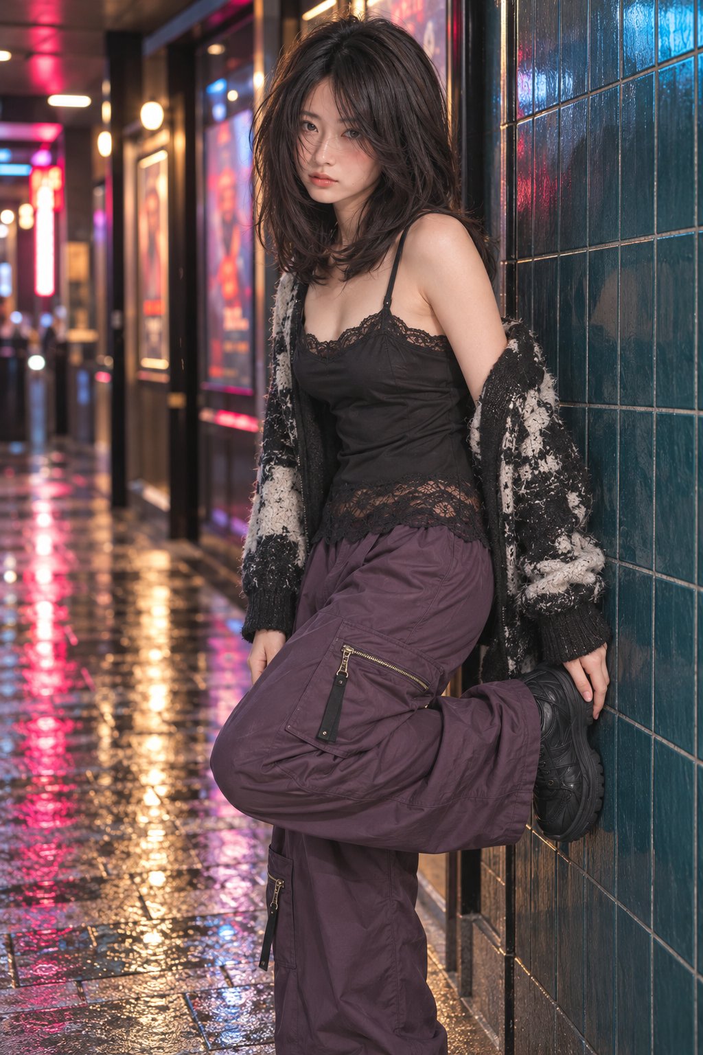 ChatGPT Images 2.5 可替换衣装提示词:针织开衫套装(第 2 张,共 4 张)