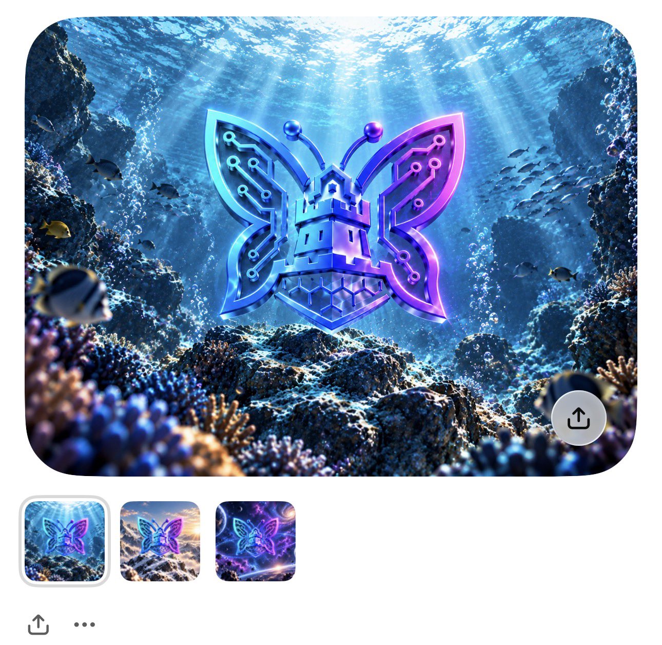Same logo, new background generated in one try with ChatGPT Images 2.5