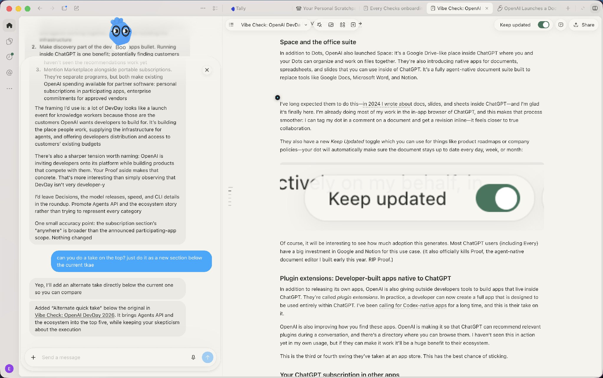 OpenAI 发布 Space:ChatGPT 内的 Agent 原生办公套件