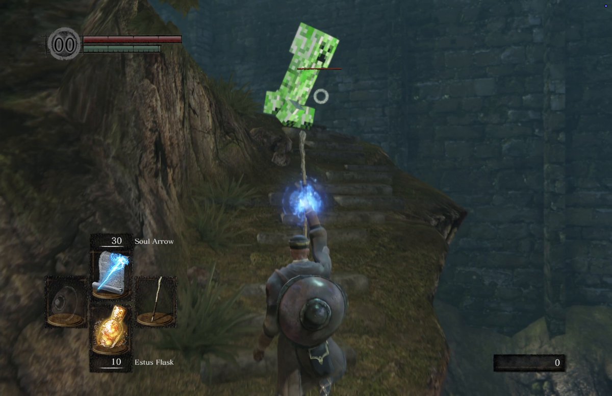 Opus 5.5 ports Minecraft creepers into Dark Souls 1
