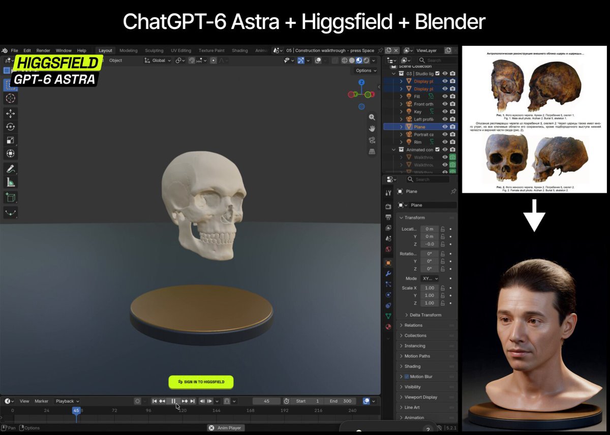 Higgsfield 用 GPT-6 Astra 还原一万年前人类样貌