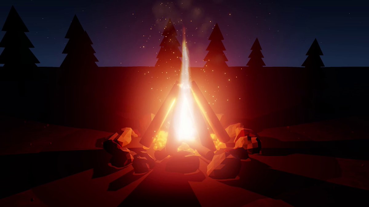 DeepSeek V4.1 Flash 一次生成 Three.js 篝火场景