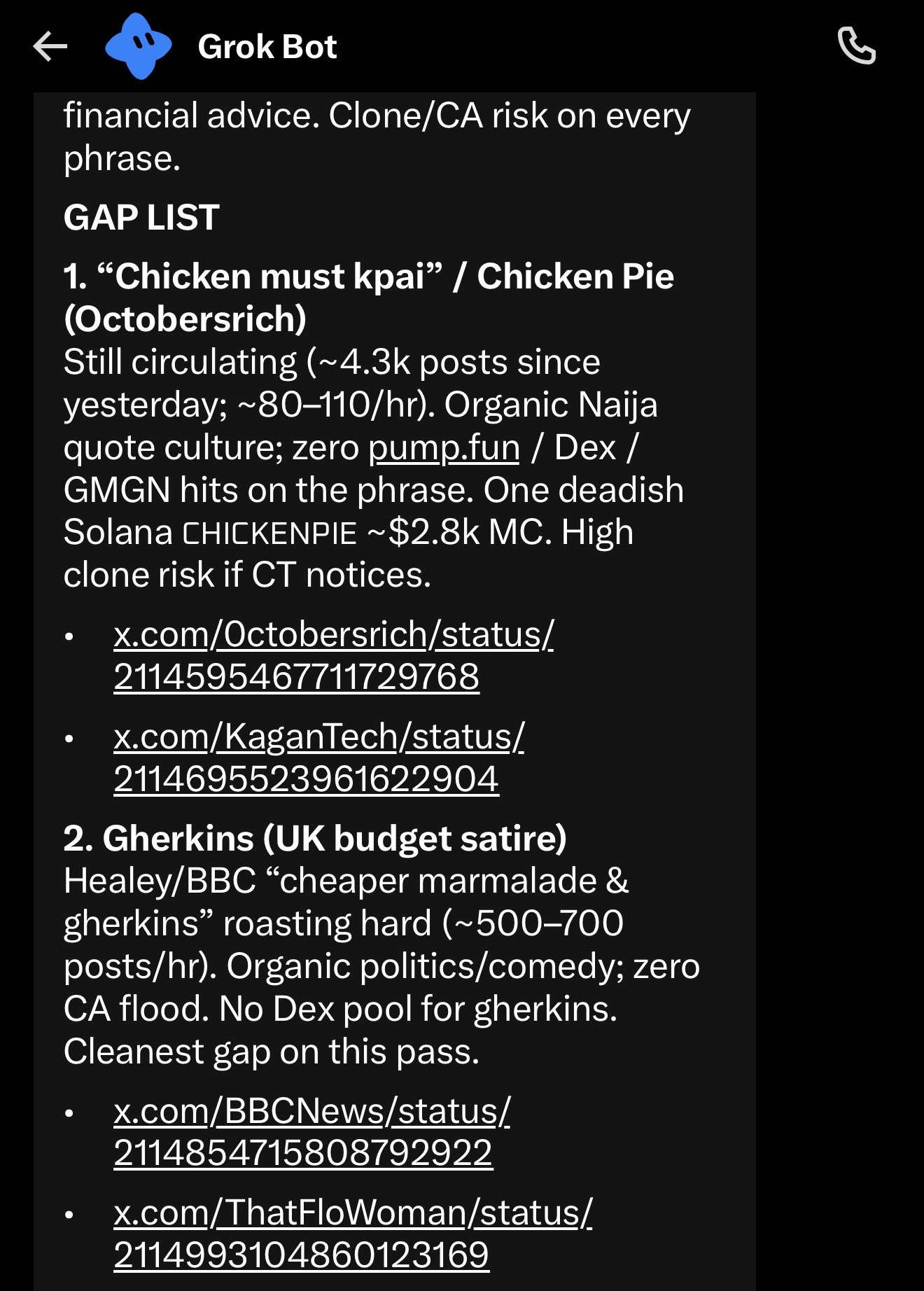 用 Grok Bot 抓 X 上非加密圈的热梗与病毒内容