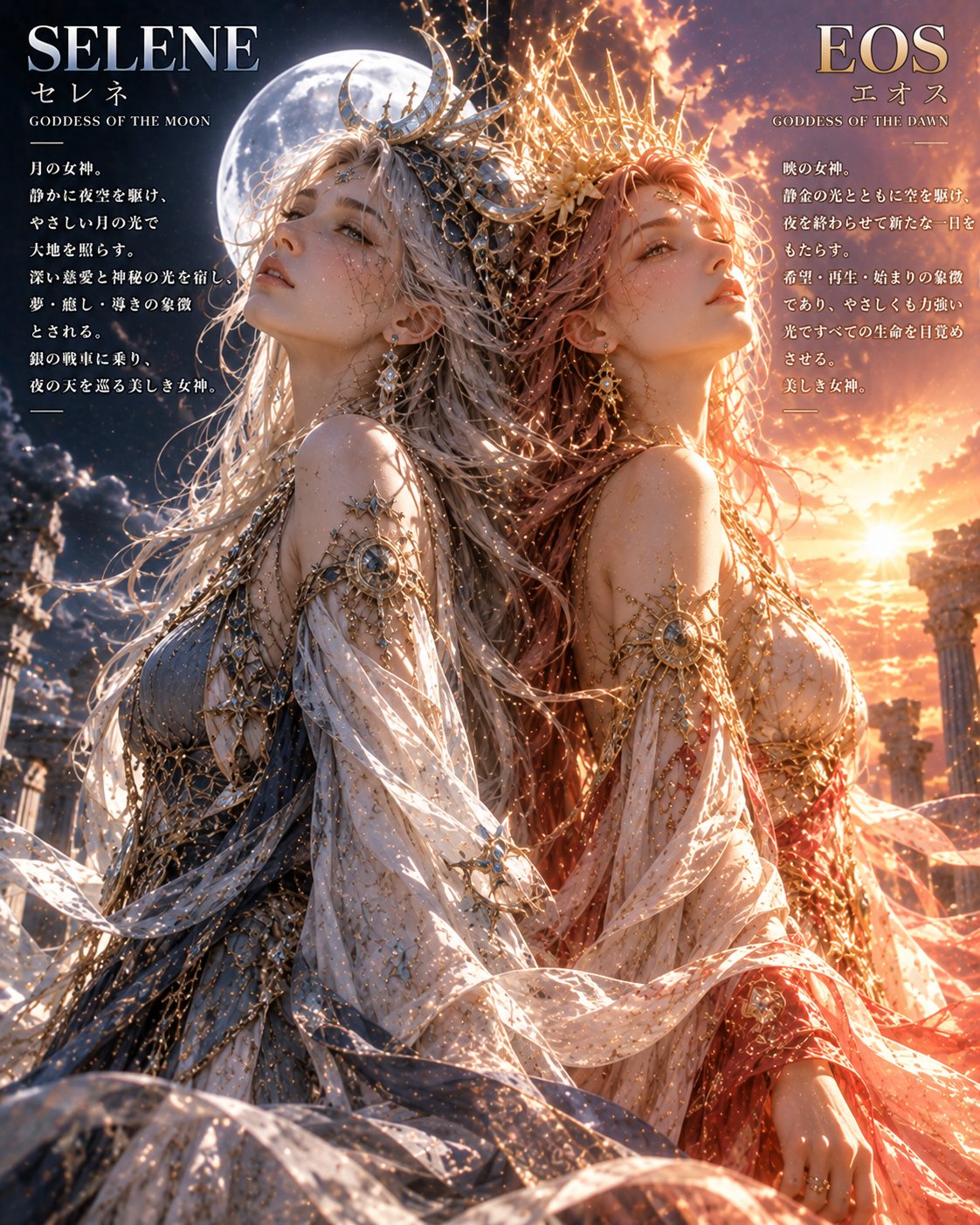 GPT-Image 2.5 绘希腊月神与晓神